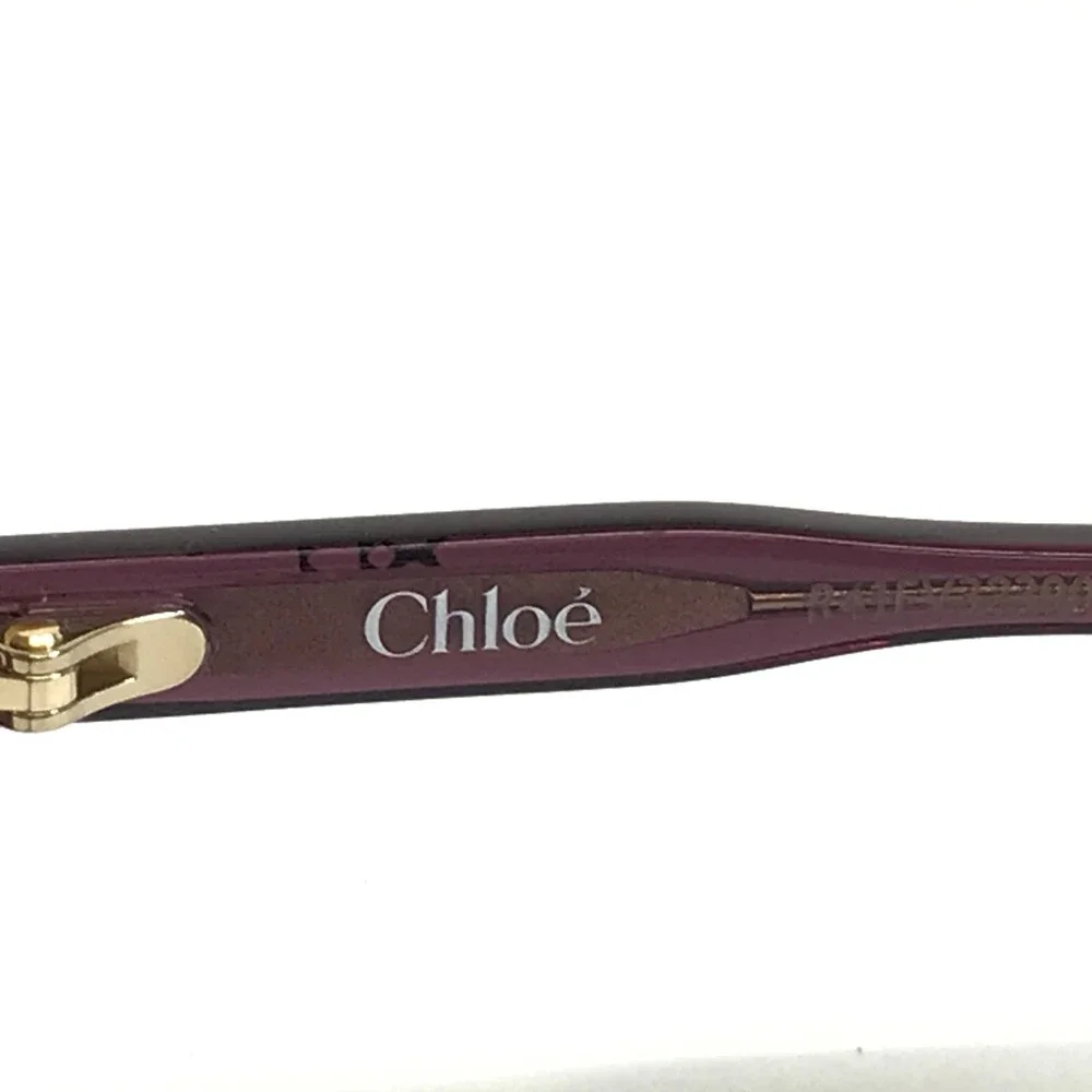 Chloe Eyeglasses Frames CH0313O 004 Shiny Purple Square Full Rim 54-16-140
